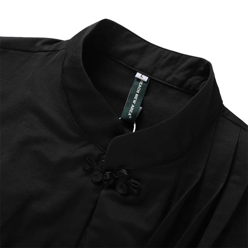 Black Mandarin Women's Shirt - tntwear1