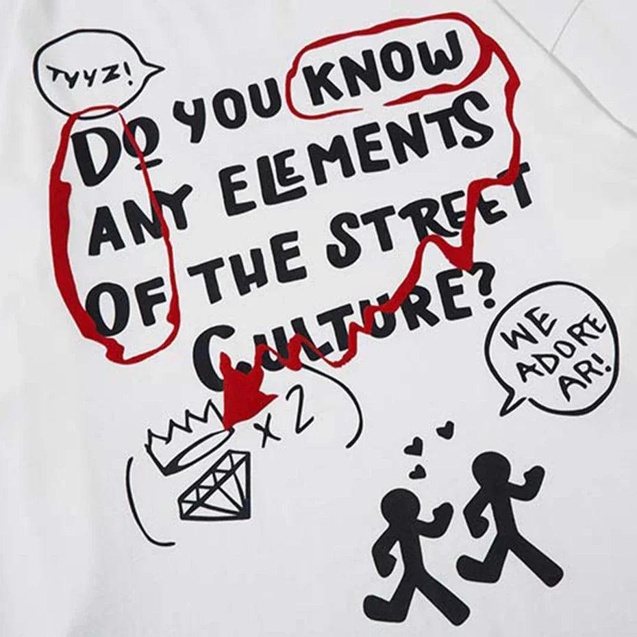 Streat Culture Elements Graphic T-shirt - tntwear1