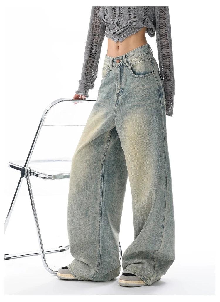 Ultra Wide-Leg Baggy Denim Jeans - tntwear1