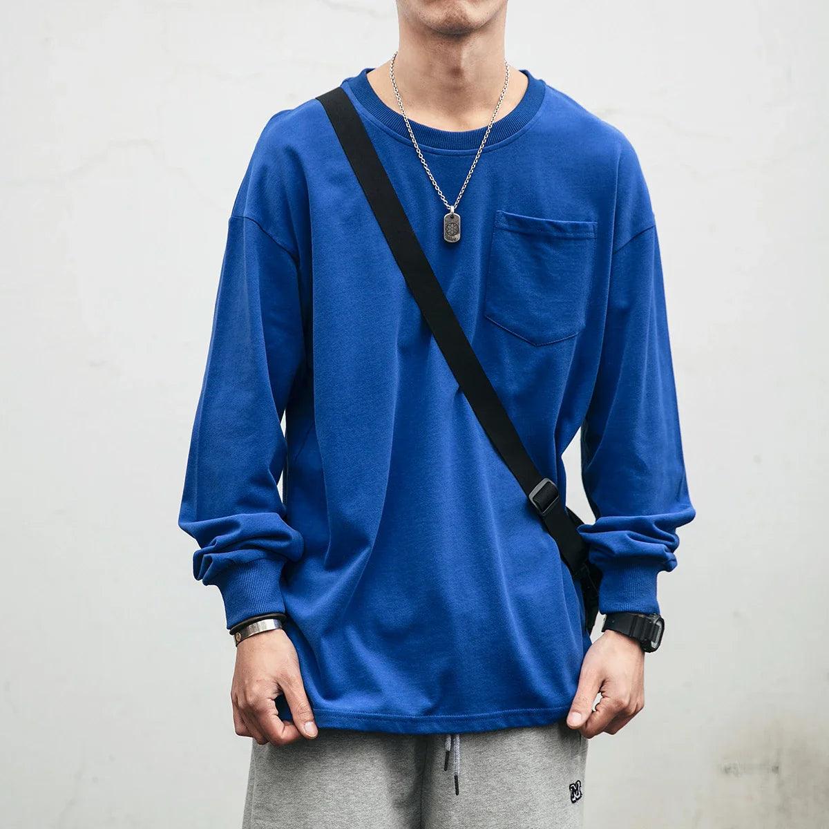 Versatile Blank Long Sleeve T-shirt - tntwear1