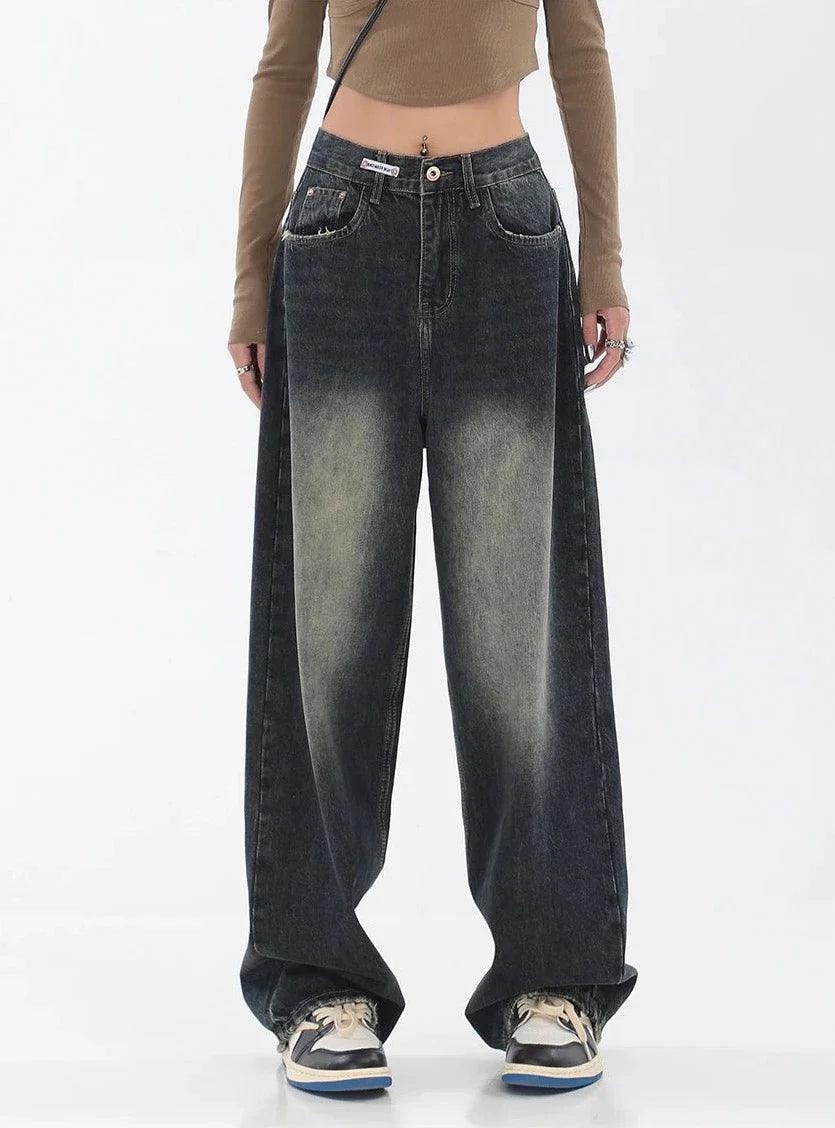 Vintage Washed High Waist Women's Jeans - tntwear1