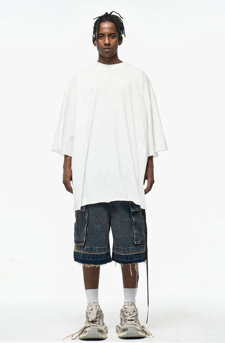 Zip-Up Loose Washed Pocket Jorts - tntwear1