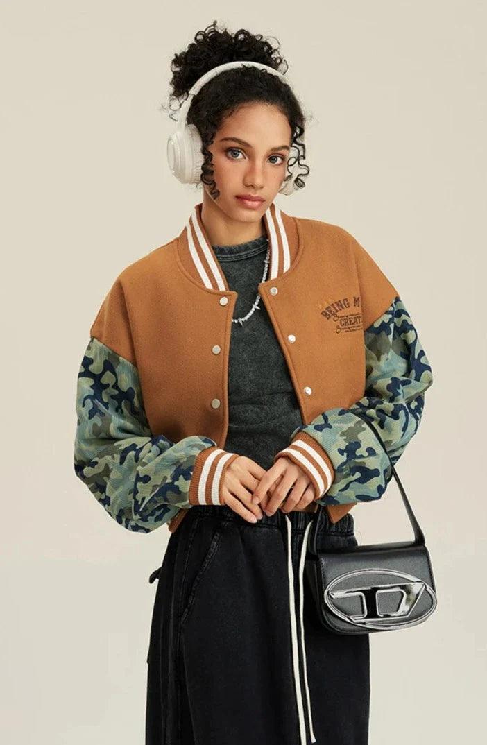 Women's Camouflage Varsity Jacket - tntwear1