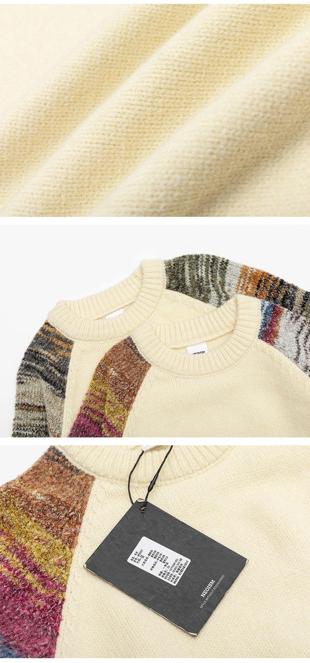 Textured Sleeve Knit Sweater - tntwear1