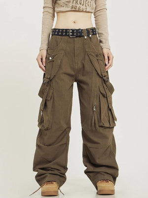 Y2k Vintage Spliced Cargo Pants - tntwear1