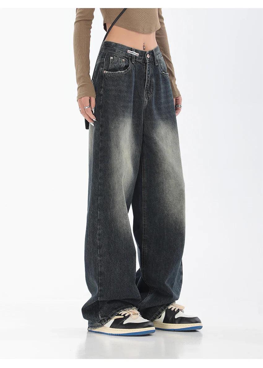 Vintage Washed High Waist Women's Jeans - tntwear1