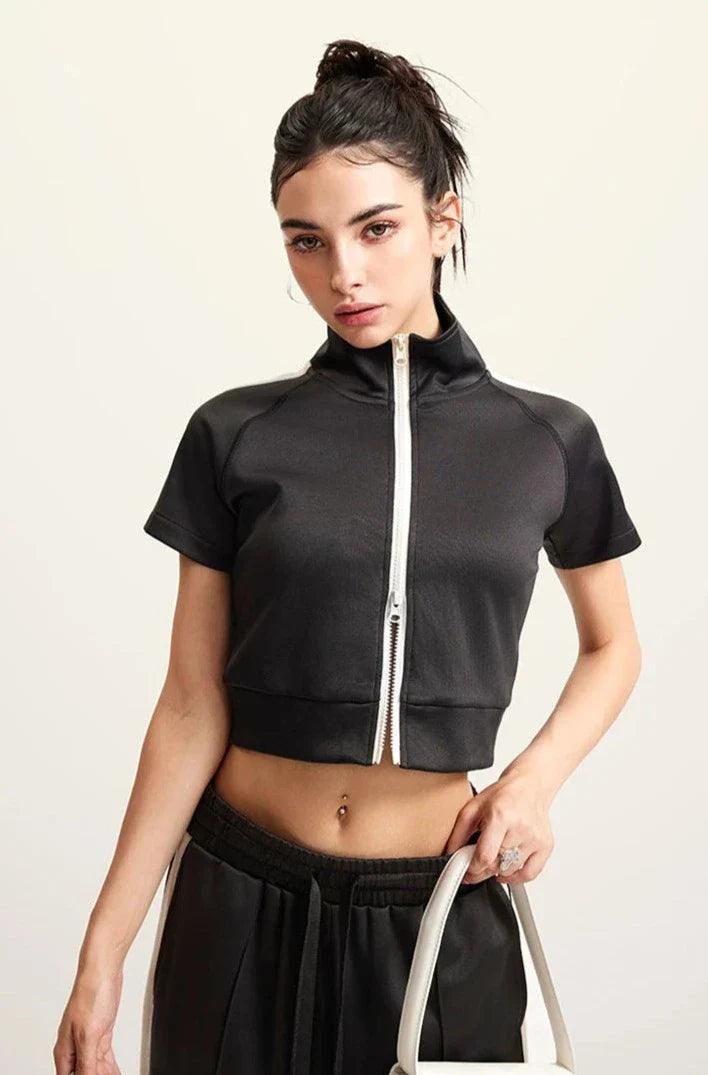 Y2k Women's Zip-up Crop Top - tntwear1