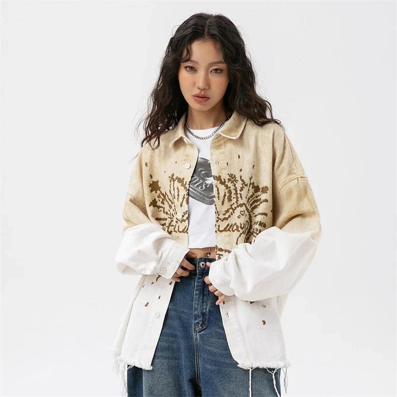 Elegant Embroidered Loose Shirt - tntwear1