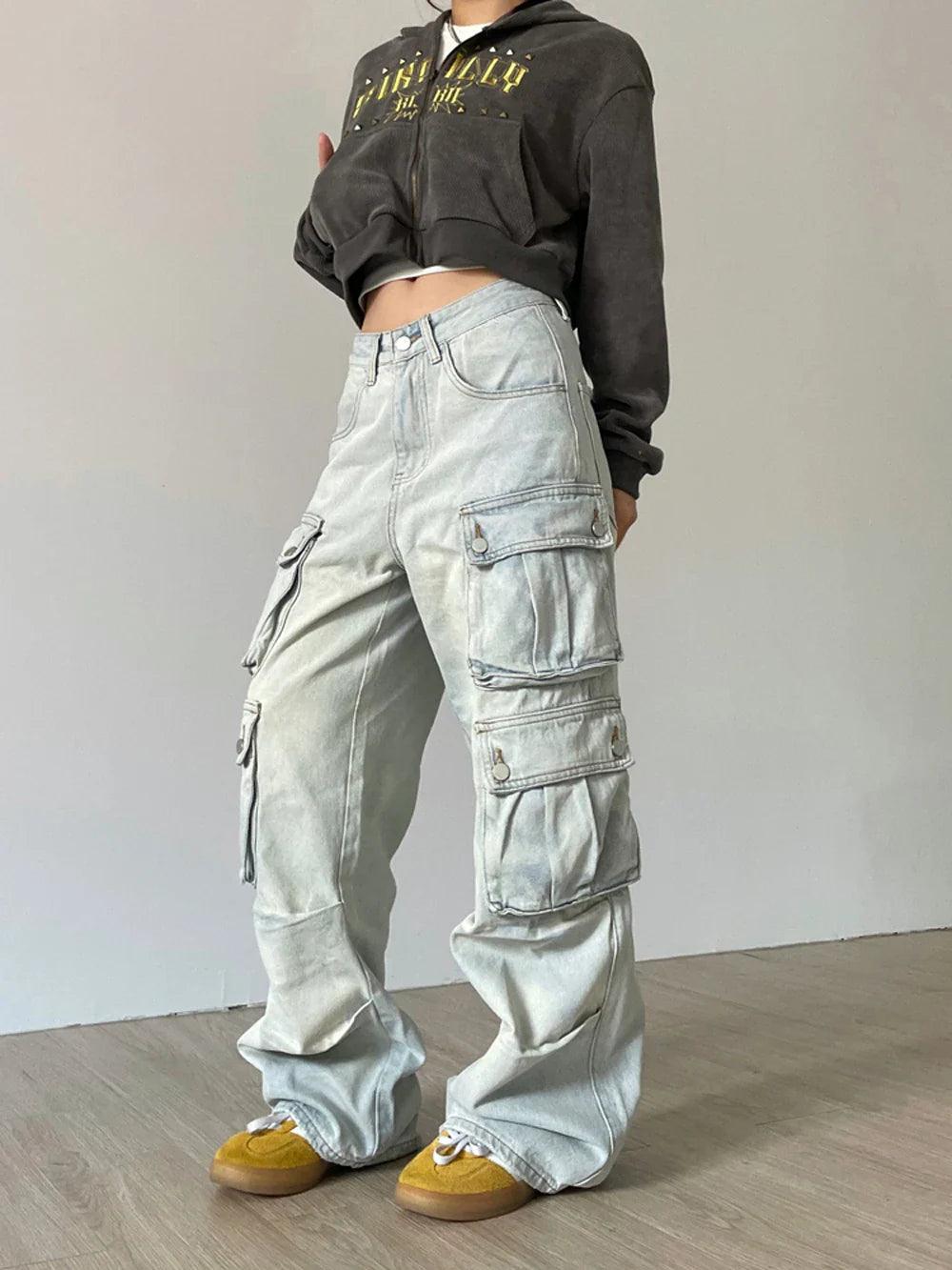 Y2k Vintage Distressed Cargo Pants - tntwear1