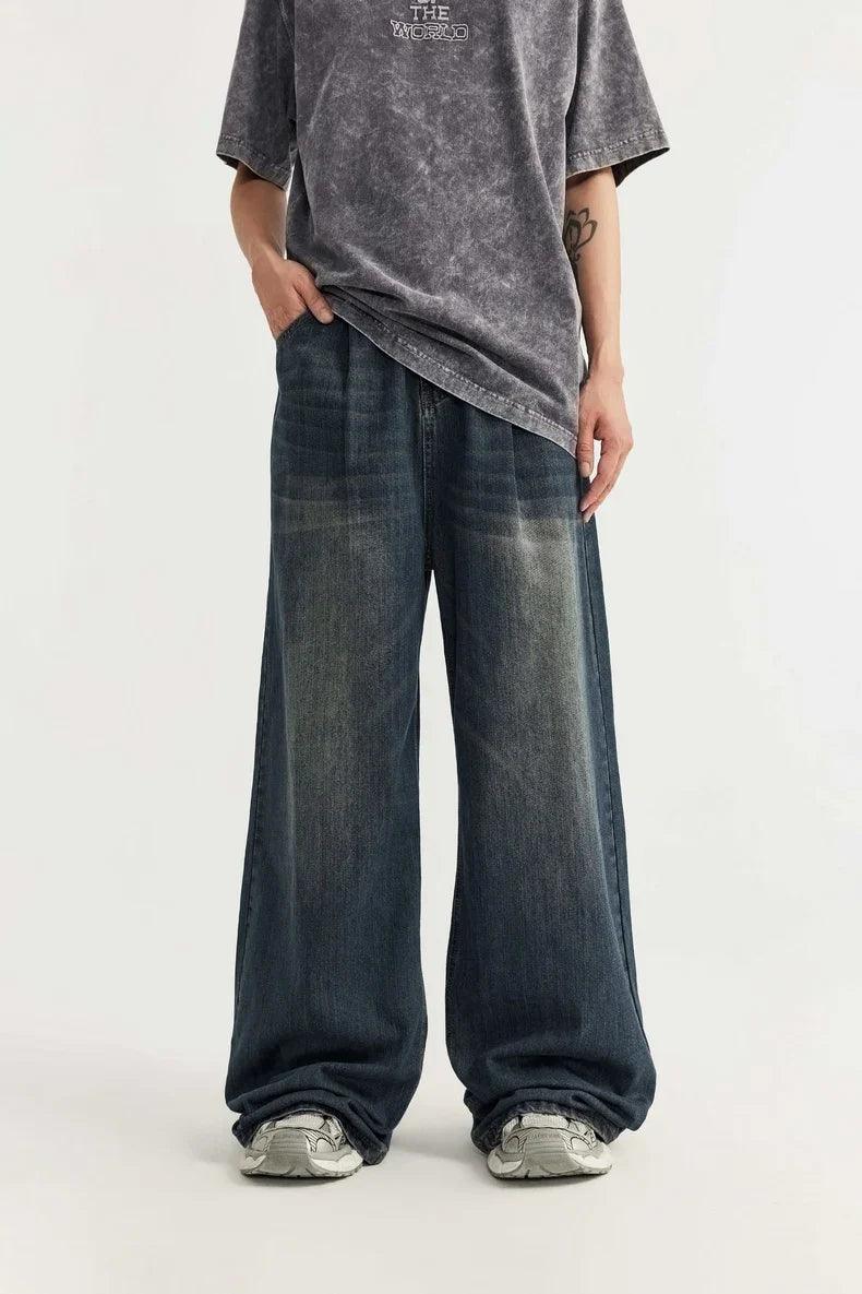 Wide-Leg Baggy Denim Jeans - tntwear1