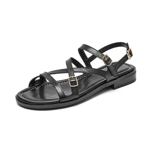 TntWear Shoes Shantal Women's Genuine Leather Cross Strap Sandals