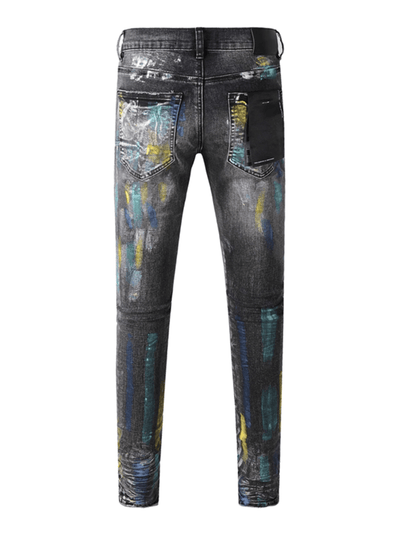 Smoke Gray Paint Jeans