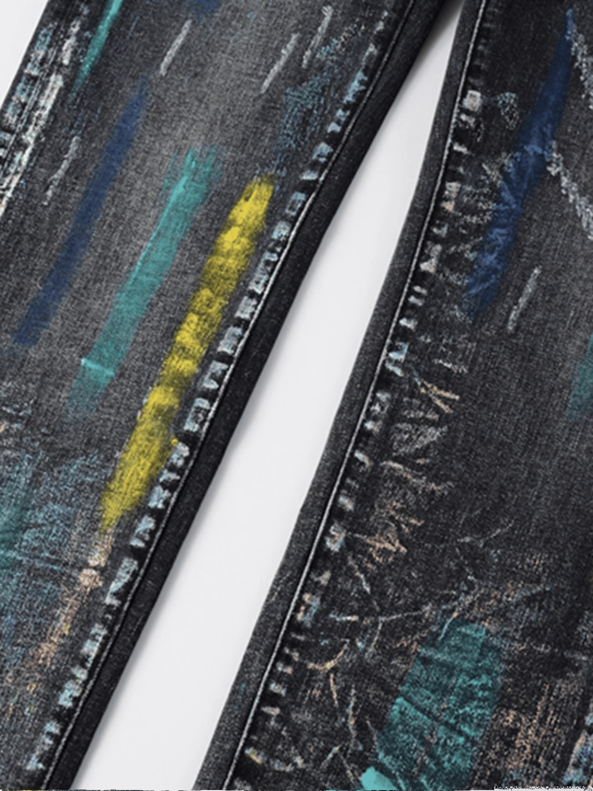 Smoke Gray Paint Jeans
