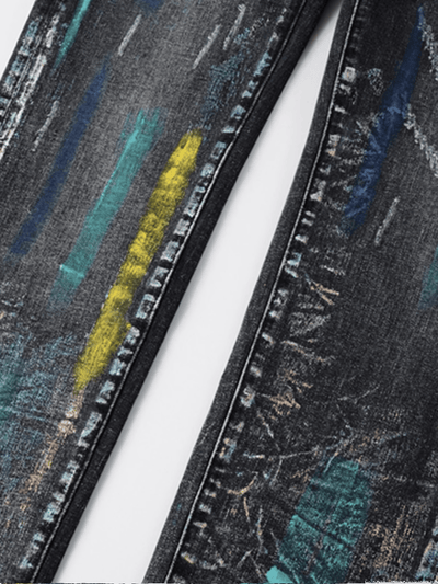 Smoke Gray Paint Jeans