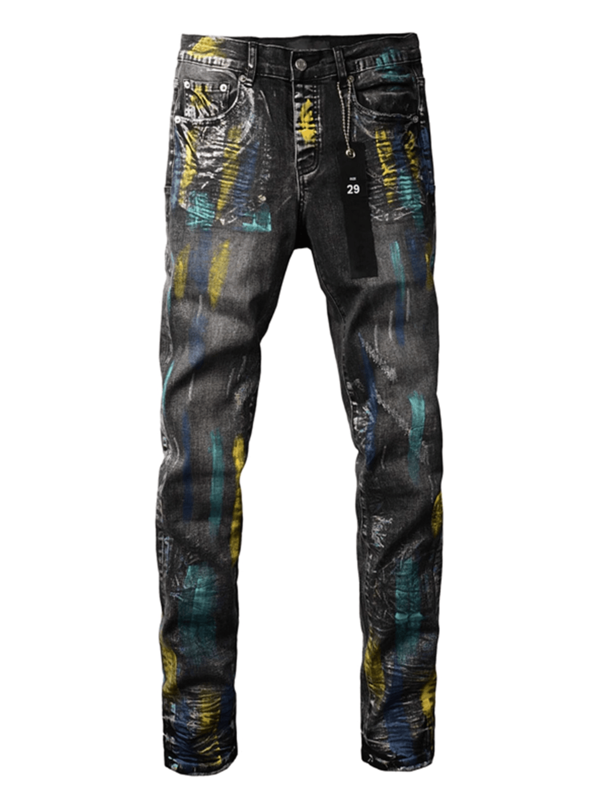 Smoke Gray Paint Jeans
