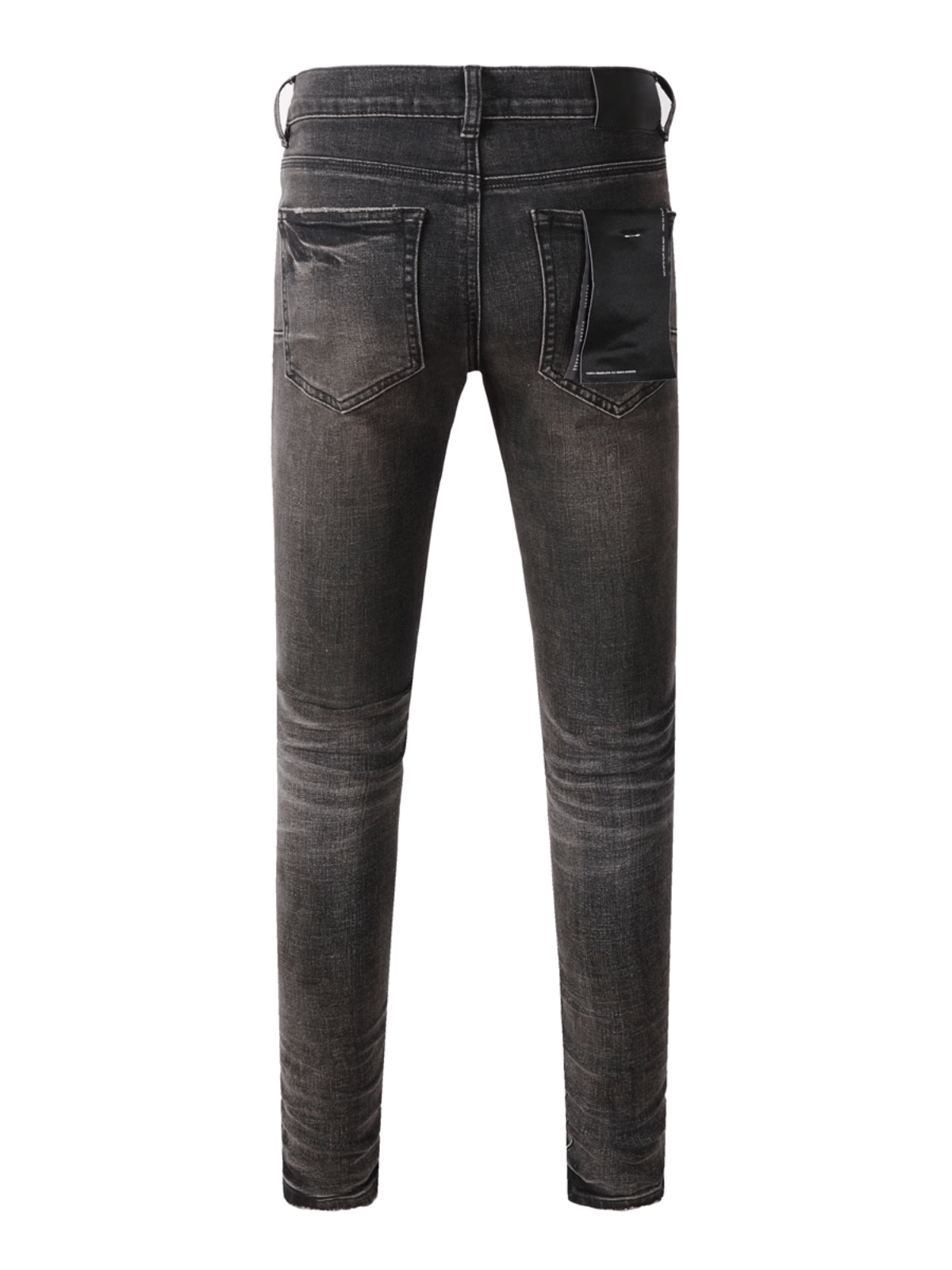 Smoky Gray Scratched Ripped Jeans