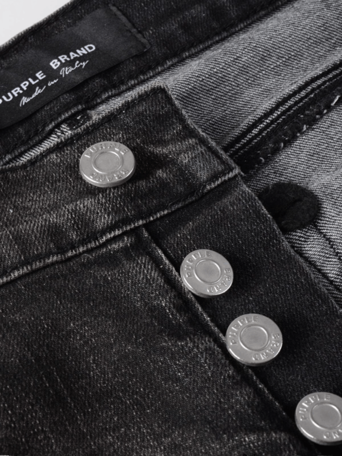 Smoky Gray Scratched Ripped Jeans