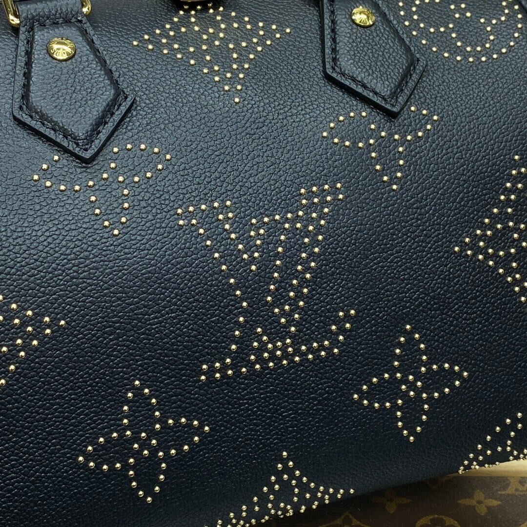 Tntwear Speedy Bandouliere Black Monogram With Studs - LUV 414