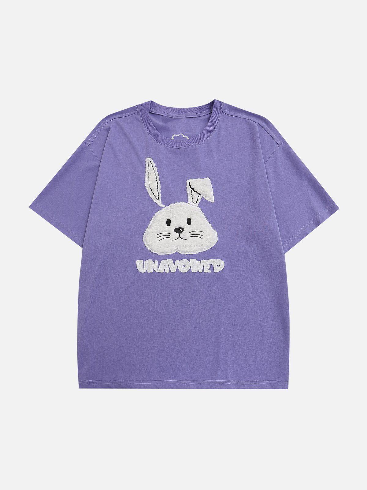 Sneakerland™ - 3D Rabbit Embroidery Tee - tntwear1