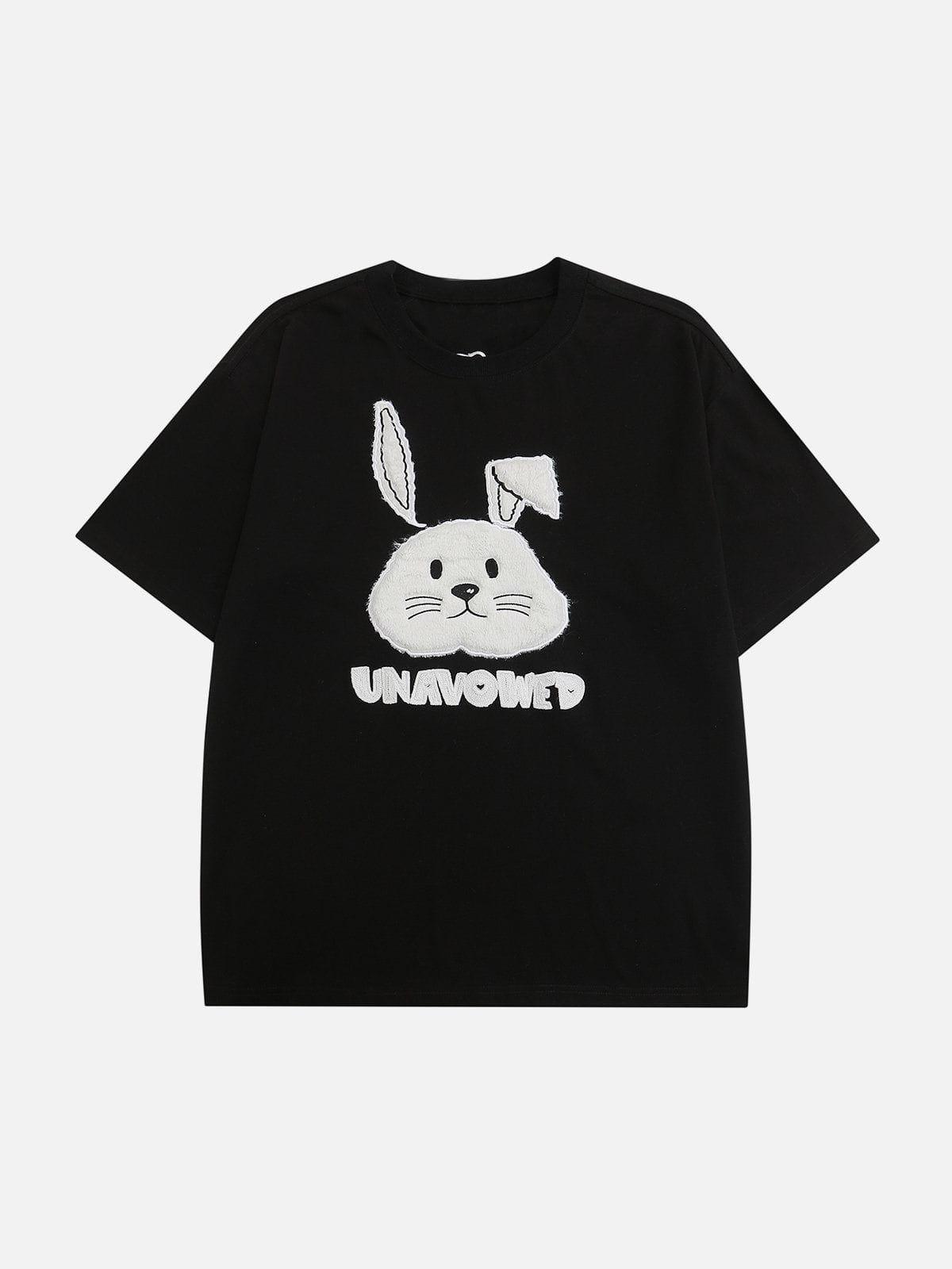 Sneakerland™ - 3D Rabbit Embroidery Tee - tntwear1