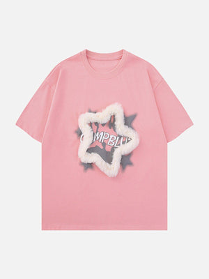 Sneakerland™ - 3D Star Lettered Print Tee - tntwear1