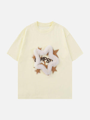 Sneakerland™ - 3D Star Lettered Print Tee - tntwear1