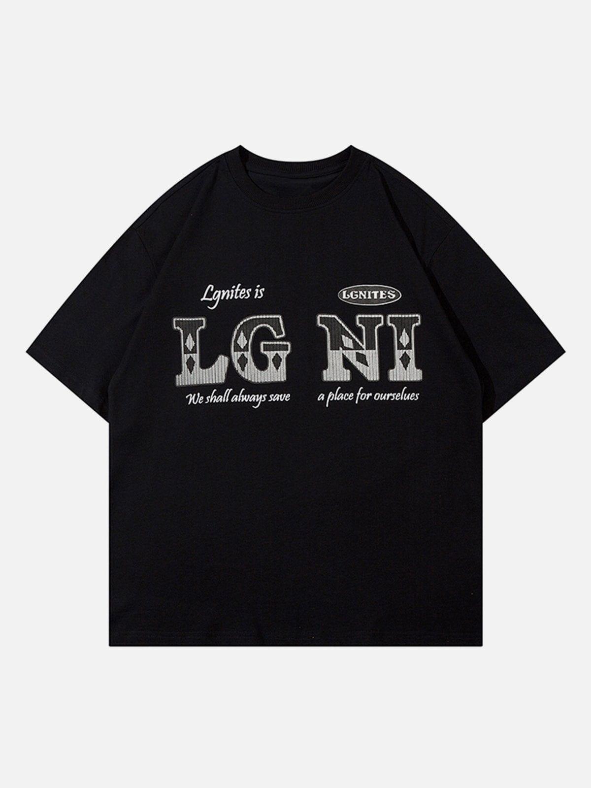 Sneakerland™ - Alphabet Sequin Print Tee - tntwear1