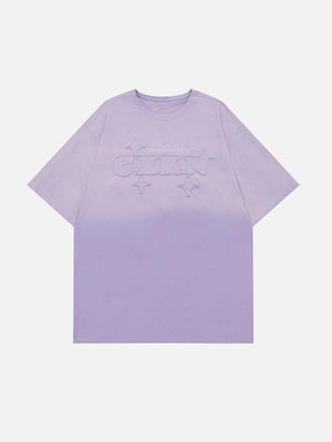 Sneakerland™ - Applique Embroidery Gradient Star Tee - tntwear1