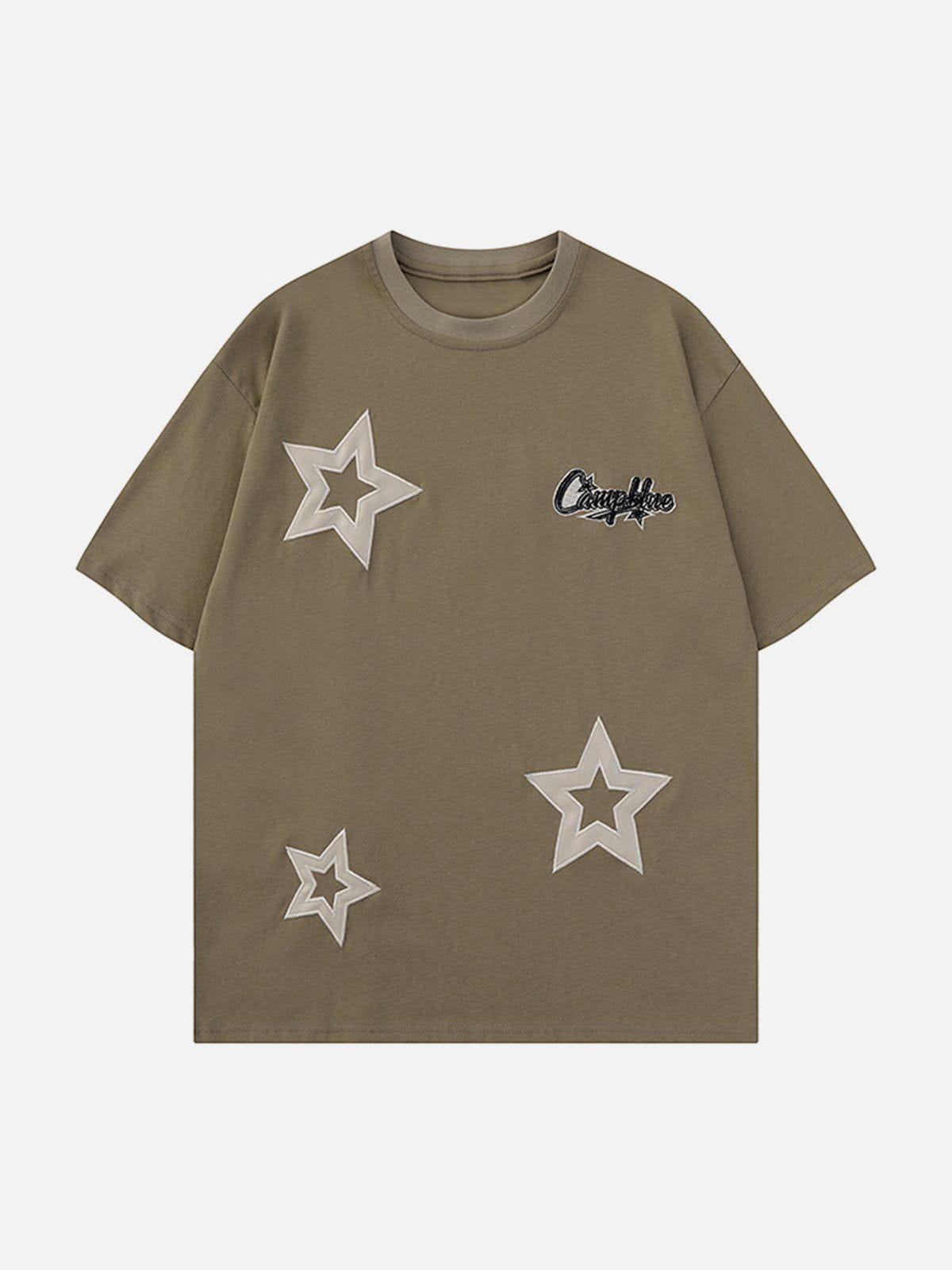 Sneakerland™ - Applique Embroidery Star Tee - tntwear1