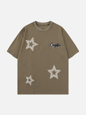 Sneakerland™ - Applique Embroidery Star Tee - tntwear1