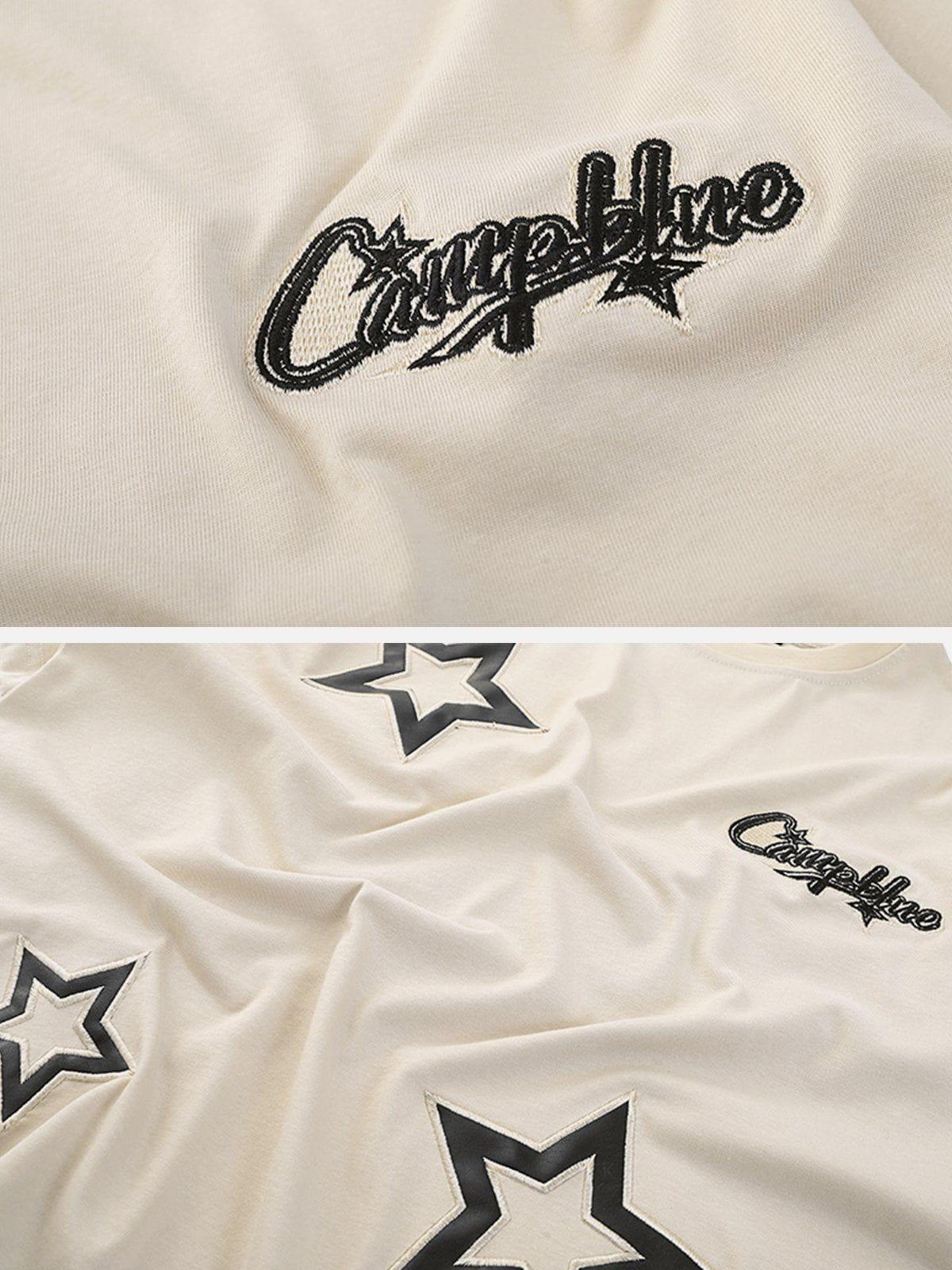 Sneakerland™ - Applique Embroidery Star Tee - tntwear1