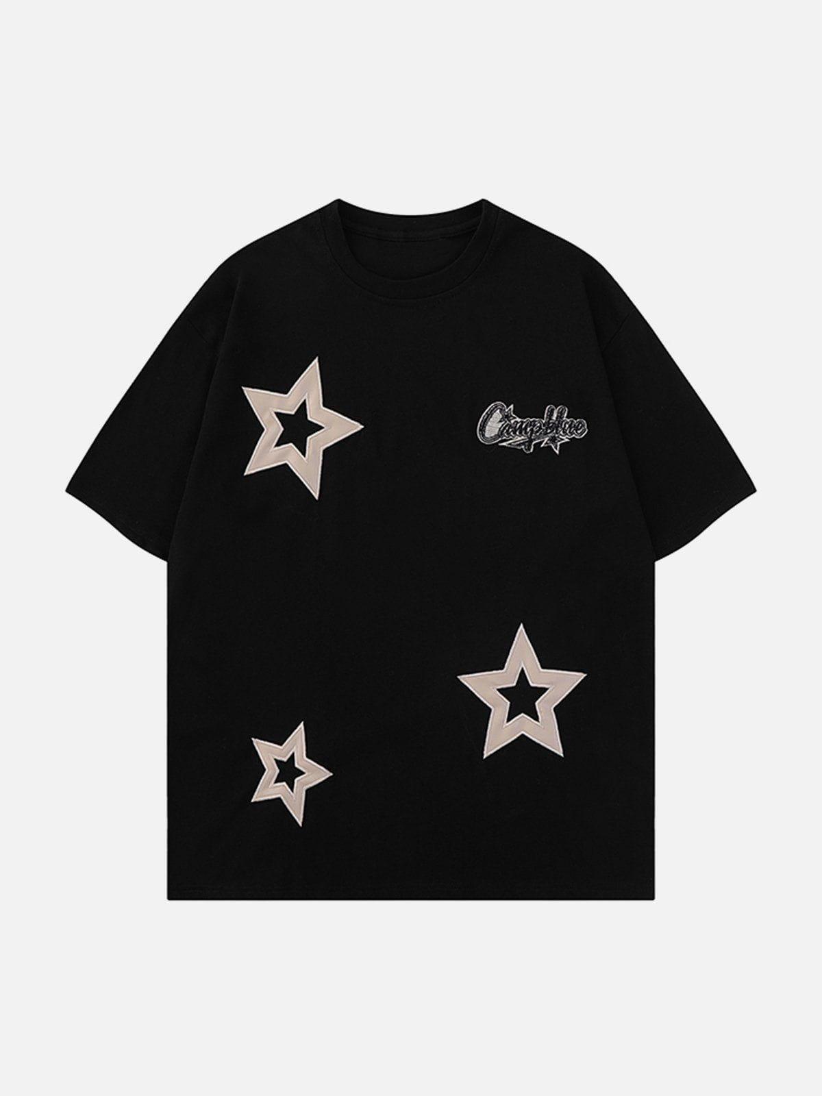 Sneakerland™ - Applique Embroidery Star Tee - tntwear1