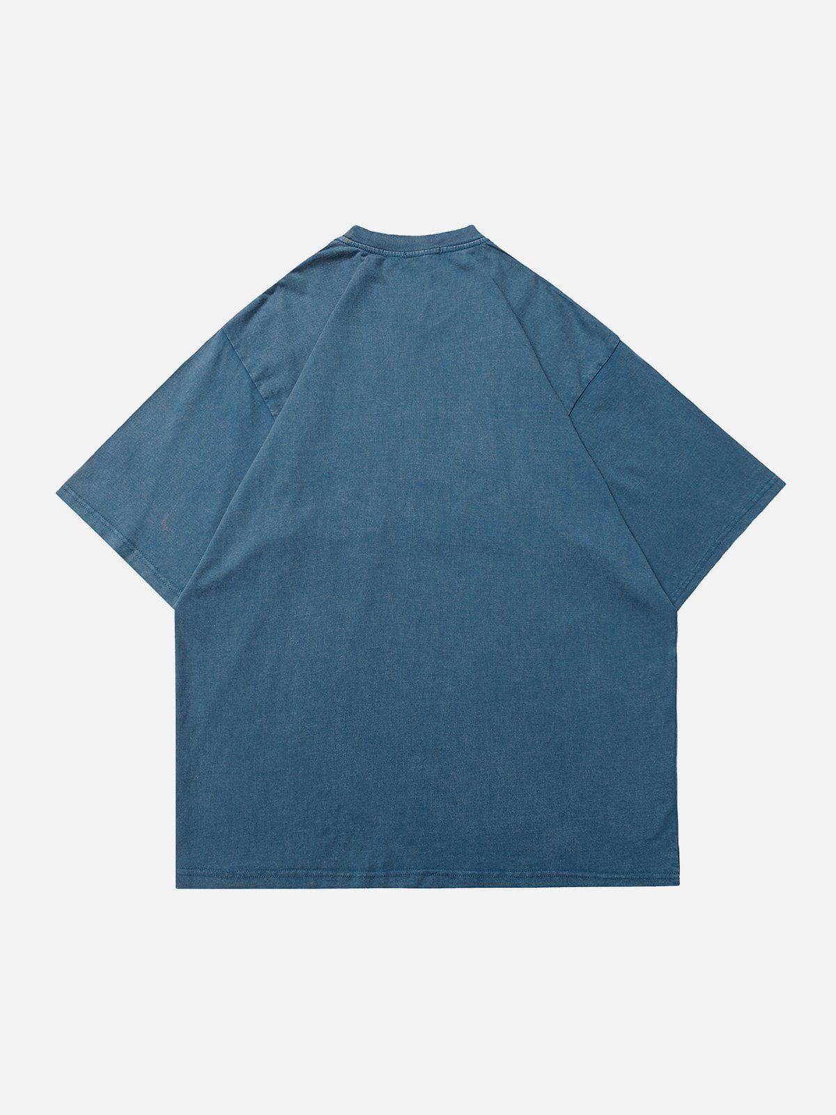 Sneakerland™ - Applique Embroidery Washed Tee - tntwear1