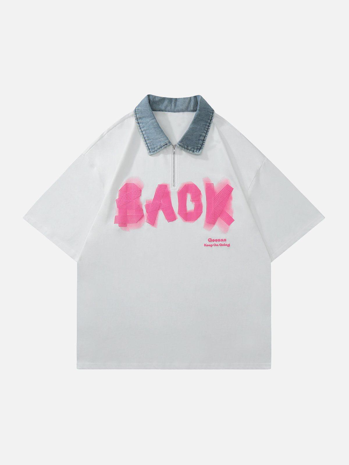 Sneakerland™ - BACK Print Polo Collar Tee - tntwear1