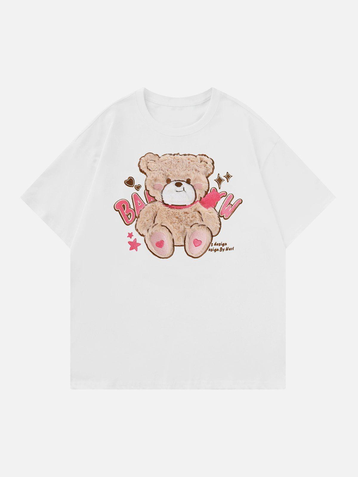 Sneakerland™ - Bear Embroidery Tee - tntwear1