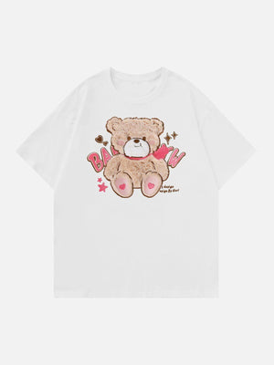 Sneakerland™ - Bear Embroidery Tee - tntwear1