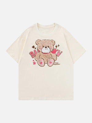 Sneakerland™ - Bear Embroidery Tee - tntwear1