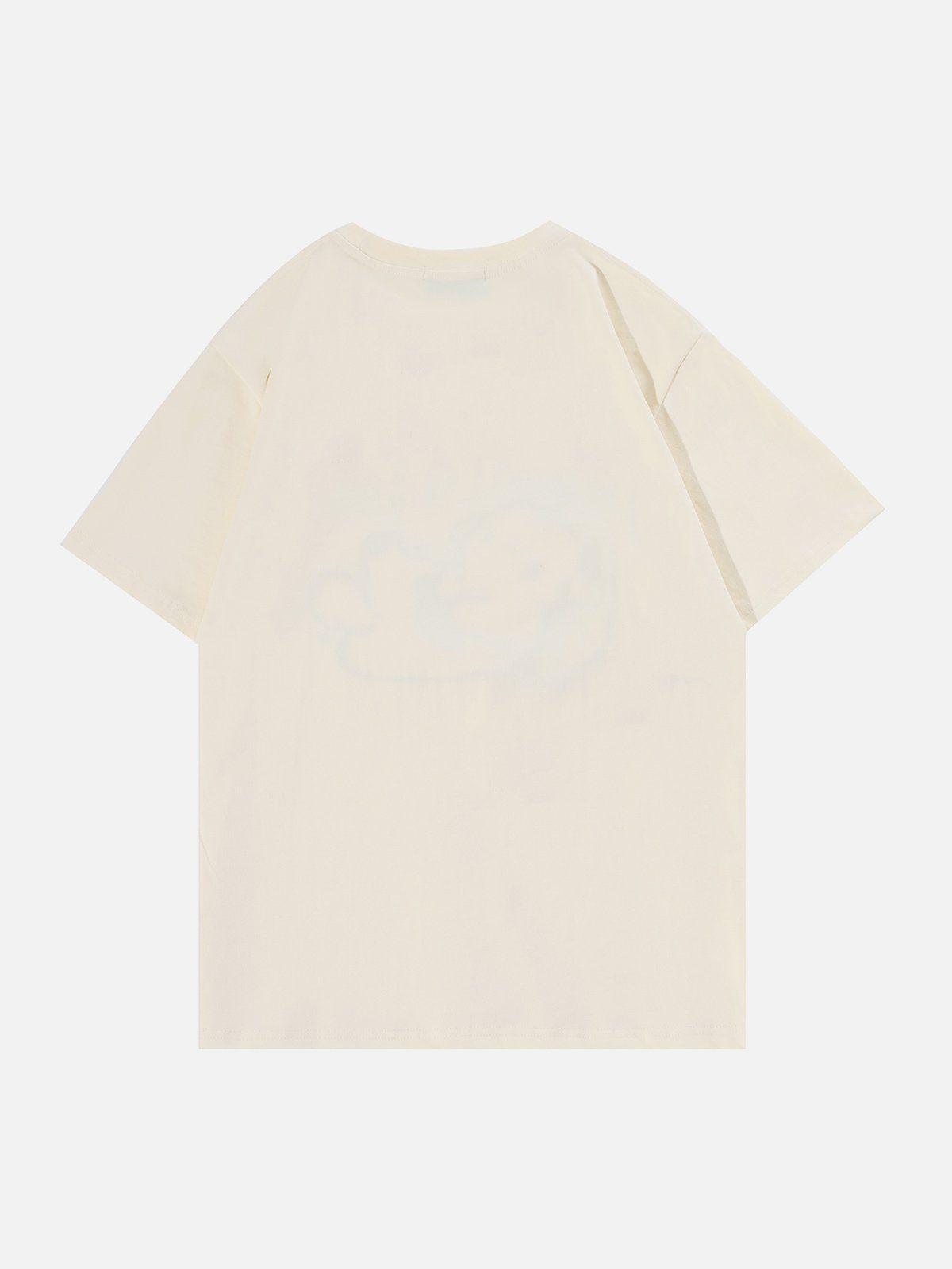 Sneakerland™ - Bear Graphic Flocking Tee - tntwear1