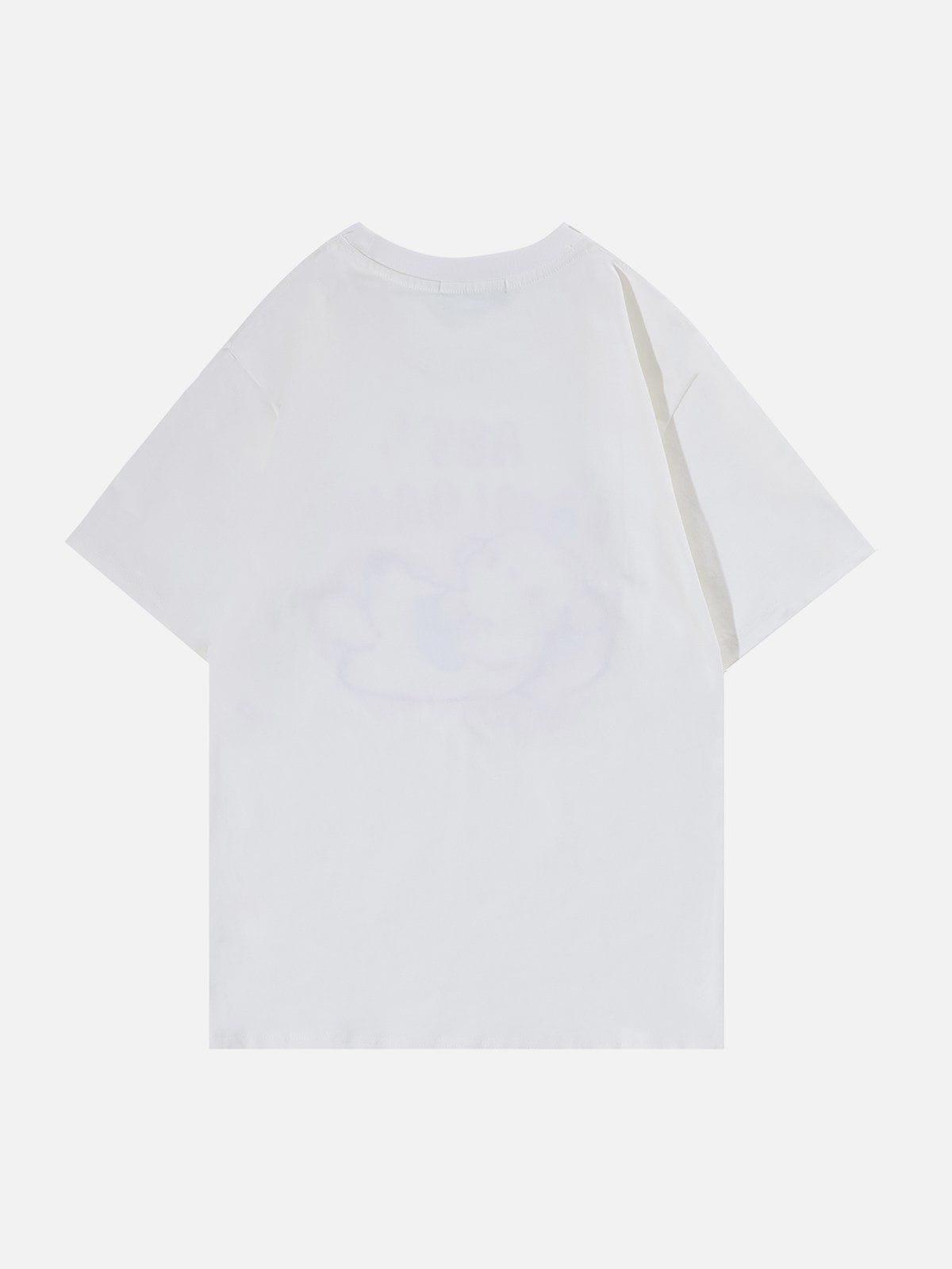 Sneakerland™ - Bear Graphic Flocking Tee - tntwear1