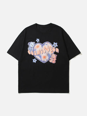 Sneakerland™ - Bear Heart Print Tee - tntwear1