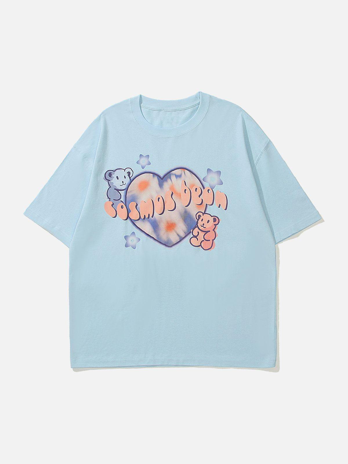 Sneakerland™ - Bear Heart Print Tee - tntwear1