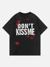 Sneakerland™ - Blow Kisses Print Distressed Tee - tntwear1