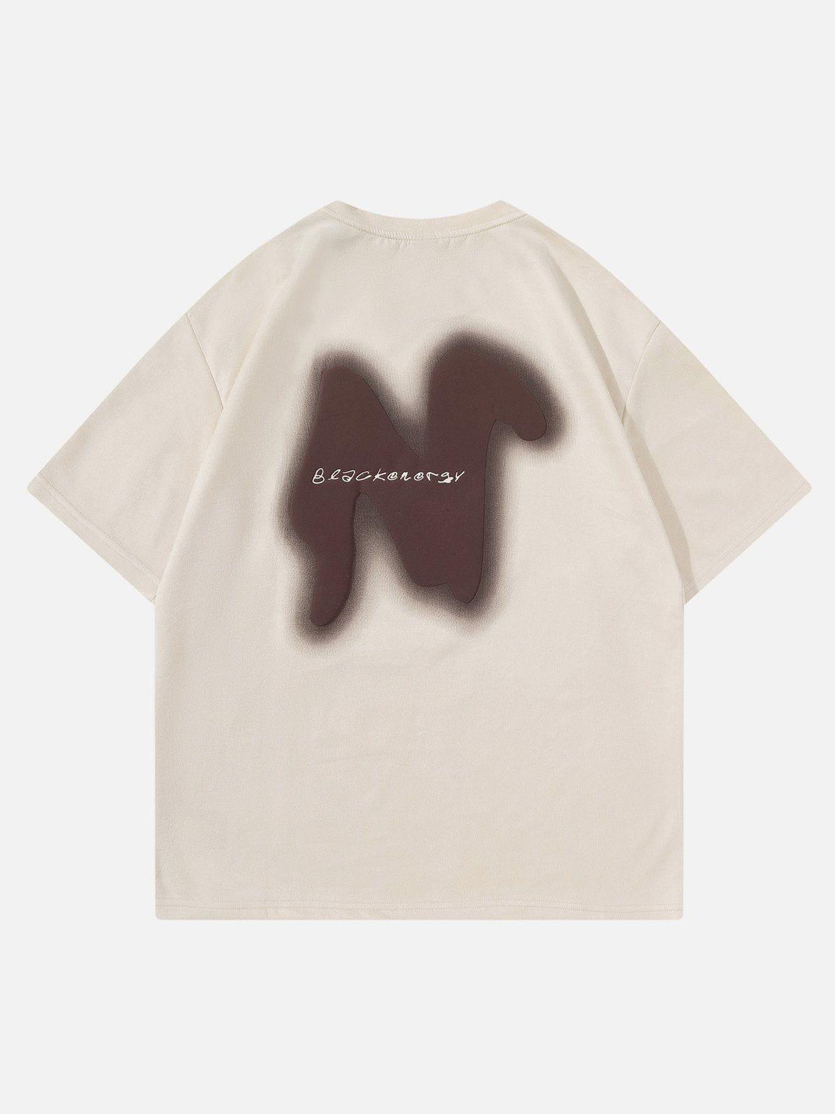 Sneakerland™ - Blurry Letter Graphic Tee - tntwear1