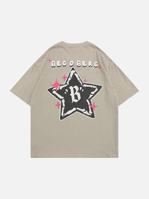 Sneakerland™ - Bone Star Graphic Washed Tee - tntwear1