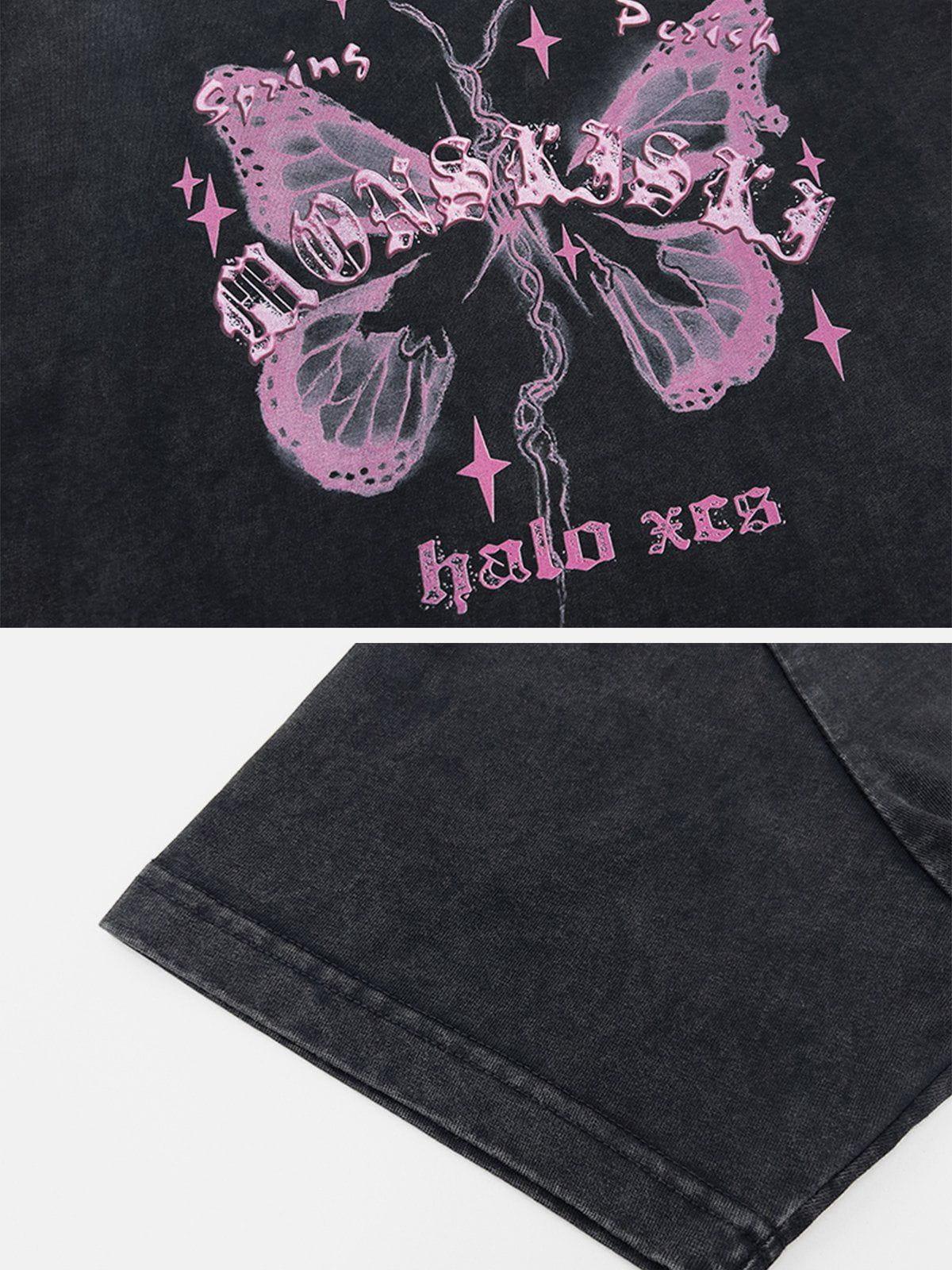 Sneakerland™ - Broken Moth Star Print Tee - tntwear1