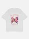 Sneakerland™ - Butterflies Flowers Print Tee - tntwear1