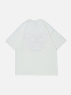 Sneakerland™ - Butterfly Embroidery Tee - tntwear1