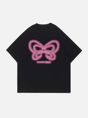 Sneakerland™ - Butterfly Embroidery Tee - tntwear1