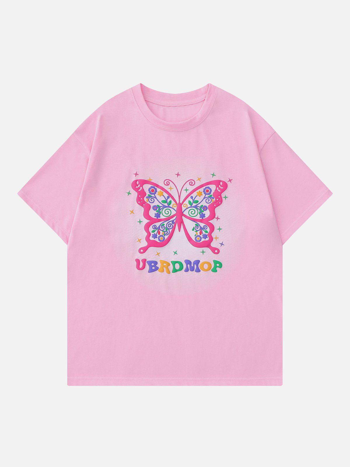 Sneakerland™ - Butterfly Foaming Print Tee - tntwear1