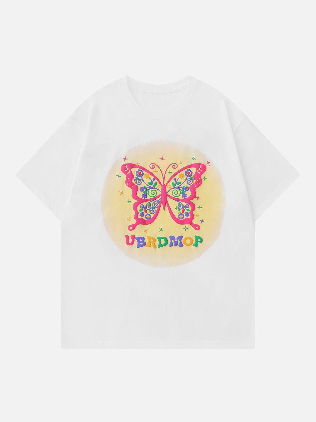 Sneakerland™ - Butterfly Foaming Print Tee - tntwear1